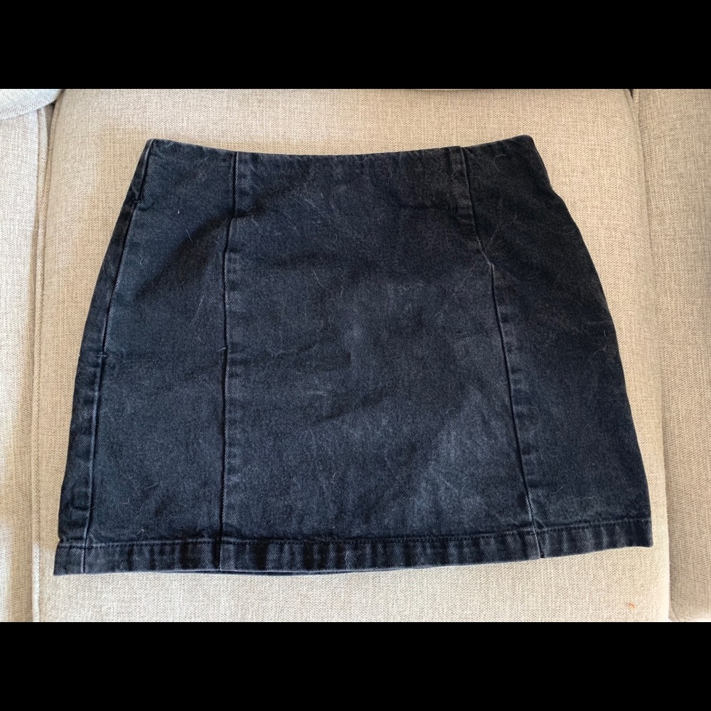 Moto Black Skirt